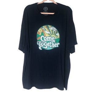 Graphic Tee Size 3xl Mens Navy T-Shirt Come Together Mountain Sunrise